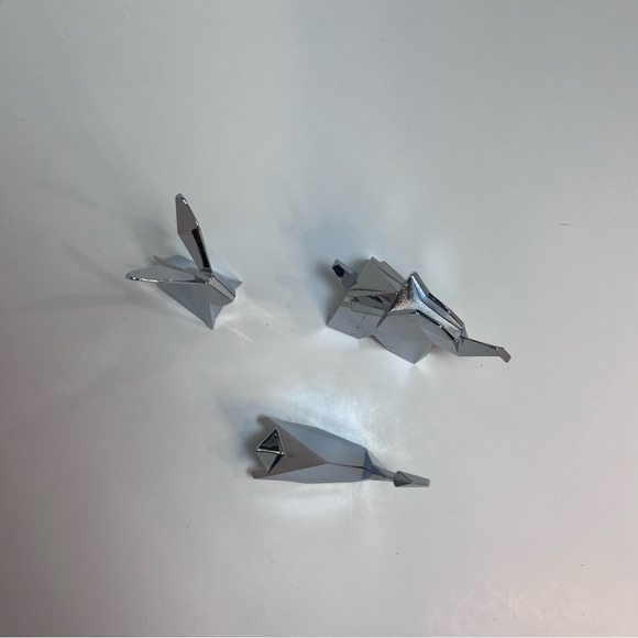 Umbra Origami Geometric Animal Decor Figurines Silver-tone 3” - Picture 2 of 3